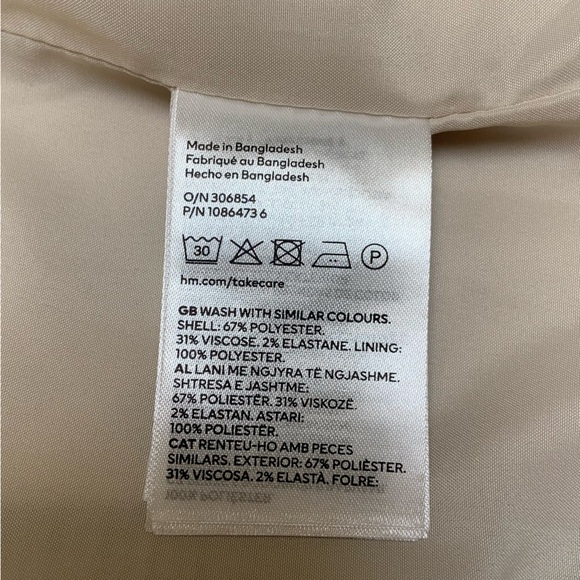 H&M oversized beige plaid blazer - Picture 4 of 6